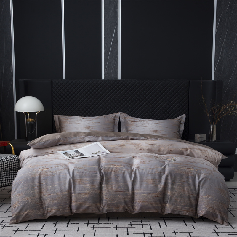 طقم مفروشات قطني 100S بتصميم جديد وطباعة رقمية