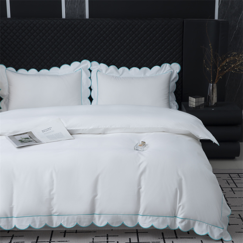 طقم مفروشات ساتان بتصميم تطريز جديد 400TC طقم مفروشات ساتان بتصميم تطريز جديد 400TC