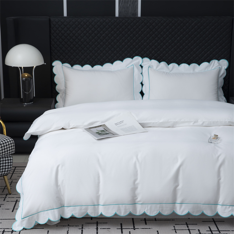 طقم مفروشات ساتان بتصميم تطريز جديد 400TC طقم مفروشات ساتان بتصميم تطريز جديد 400TC