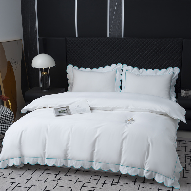 طقم مفروشات ساتان بتصميم تطريز جديد 400TC طقم مفروشات ساتان بتصميم تطريز جديد 400TC