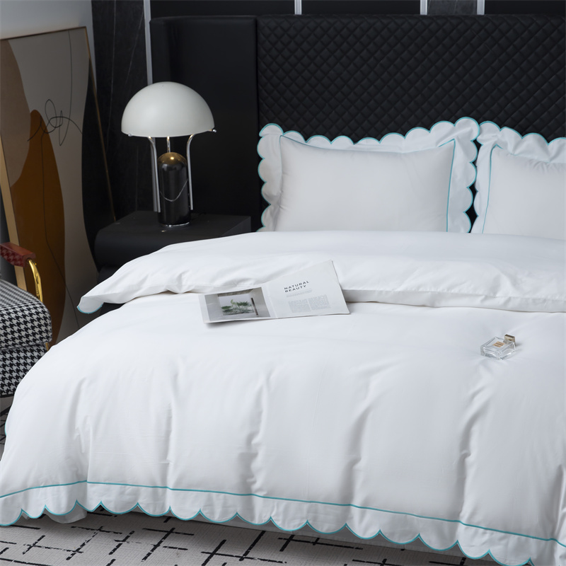 طقم مفروشات ساتان بتصميم تطريز جديد 400TC طقم مفروشات ساتان بتصميم تطريز جديد 400TC