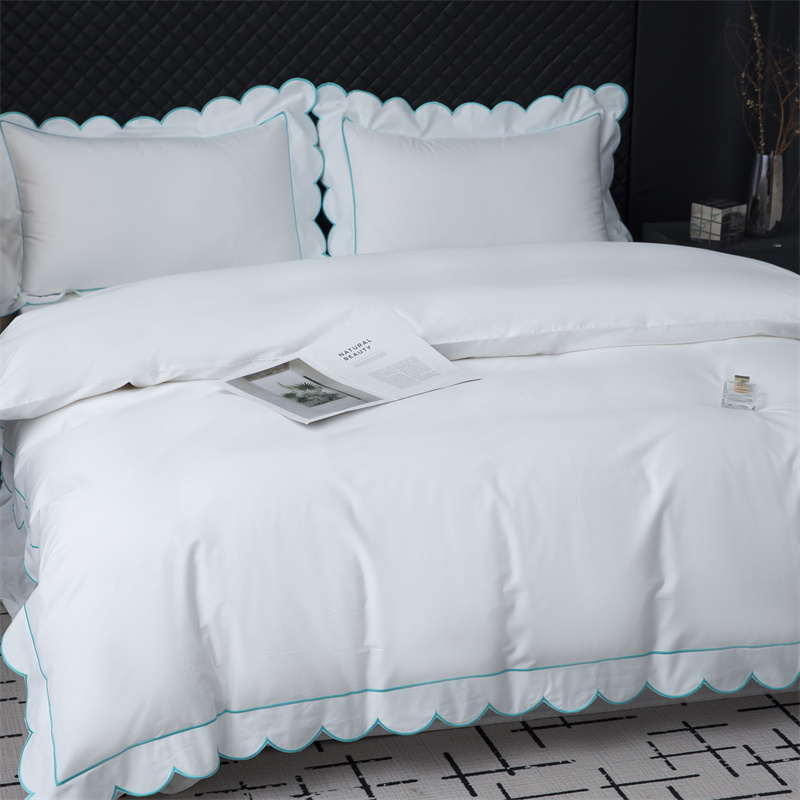 طقم مفروشات ساتان بتصميم تطريز جديد 400TC طقم مفروشات ساتان بتصميم تطريز جديد 400TC