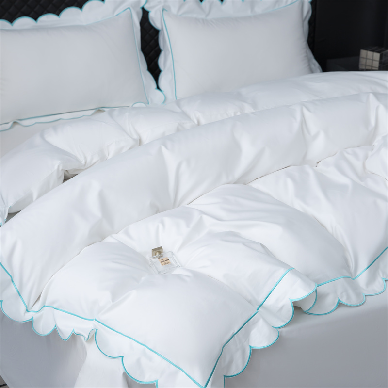 طقم مفروشات ساتان بتصميم تطريز جديد 400TC طقم مفروشات ساتان بتصميم تطريز جديد 400TC