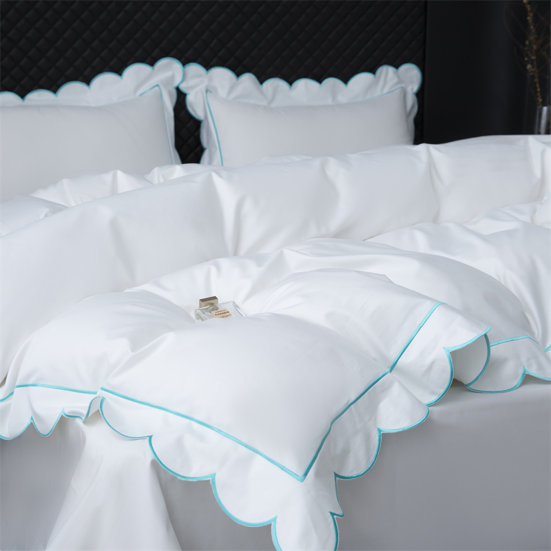 طقم مفروشات ساتان بتصميم تطريز جديد 400TC طقم مفروشات ساتان بتصميم تطريز جديد 400TC