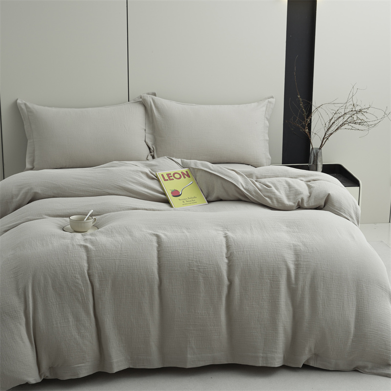 طقم مفروشات من قماش الشاش القطني 100% بطبقتين فائق النعومة طقم مفروشات من قماش الشاش القطني 100% بطبقتين فائق النعومة