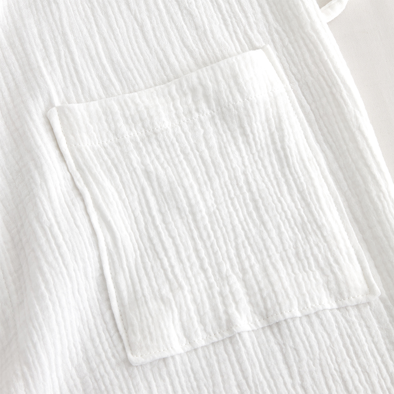 روب حمام من قماش الشاش القطني مزدوج الطبقات بياقة شال فندقي روب حمام من قماش الشاش القطني مزدوج الطبقات بياقة شال فندقي