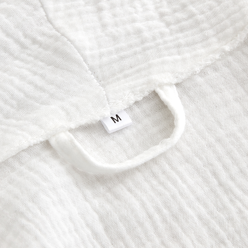 روب حمام من قماش الشاش القطني مزدوج الطبقات بياقة شال فندقي روب حمام من قماش الشاش القطني مزدوج الطبقات بياقة شال فندقي