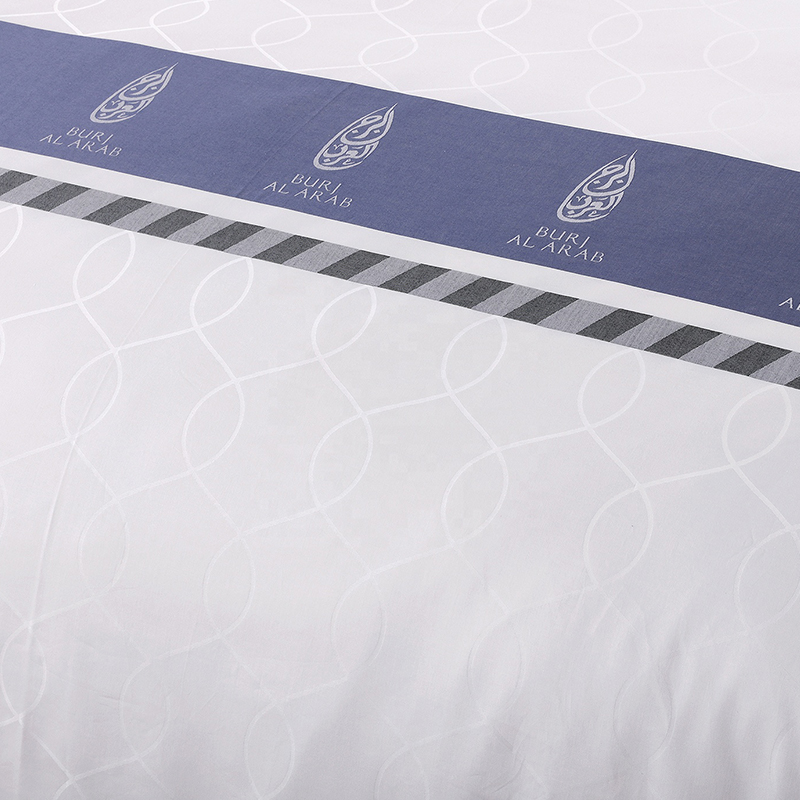 طقم بياضات سرير من القطن الخالص 100% مصبوغ بالغزل مع شعار مخصص طقم بياضات سرير من القطن الخالص 100% مصبوغ بالغزل مع شعار مخصص